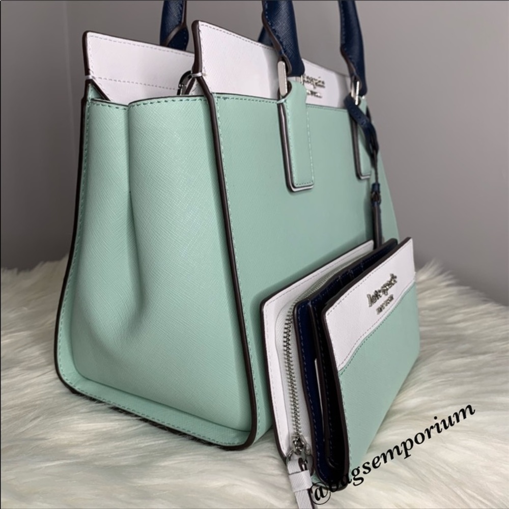 Kate Spade Leather Satchel Crossbody / Wallet Set - Picture 6 of 14